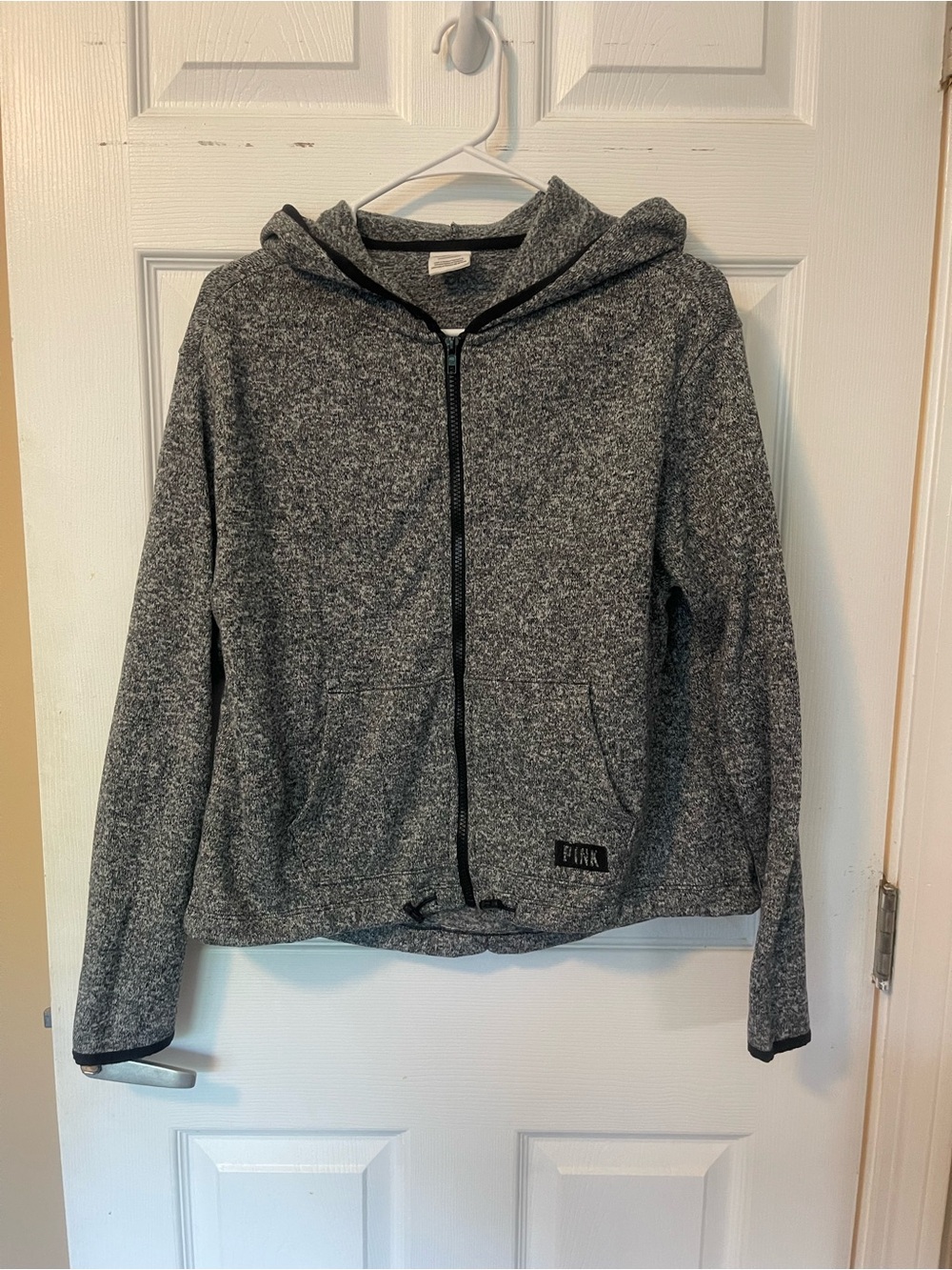 PINK Victoria's Secret Girls' Heather Gray Zip-Up Hoodie
